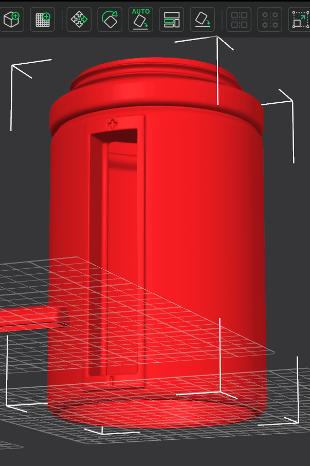 Canister-Entwurf in 3D-Software Nomad
