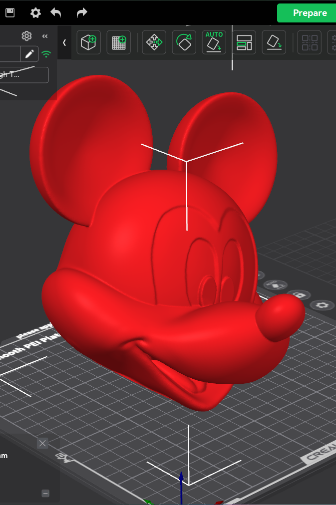 Cartoon-Figur in der Design-Software