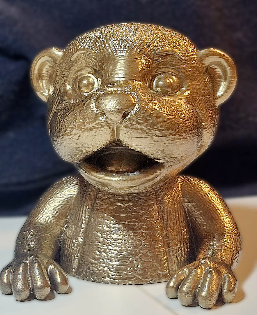 Ein goldener Otter - designt von 3ddesignhamburg.de